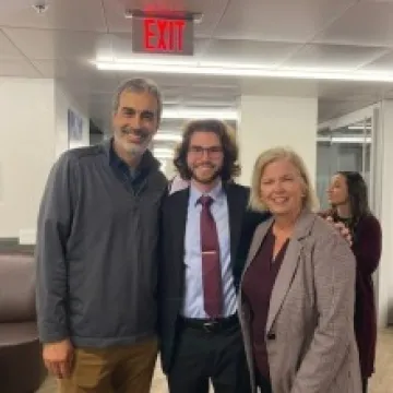 Zach with Franke Honors College Deans, John Pollard and Karna Walter